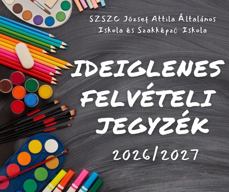 Ideiglenes felvételi jegyzék 2026/2027