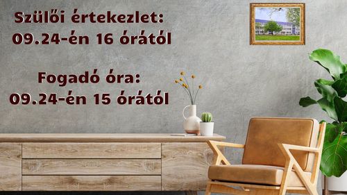 Szülői értekezlet és fogadóóra
